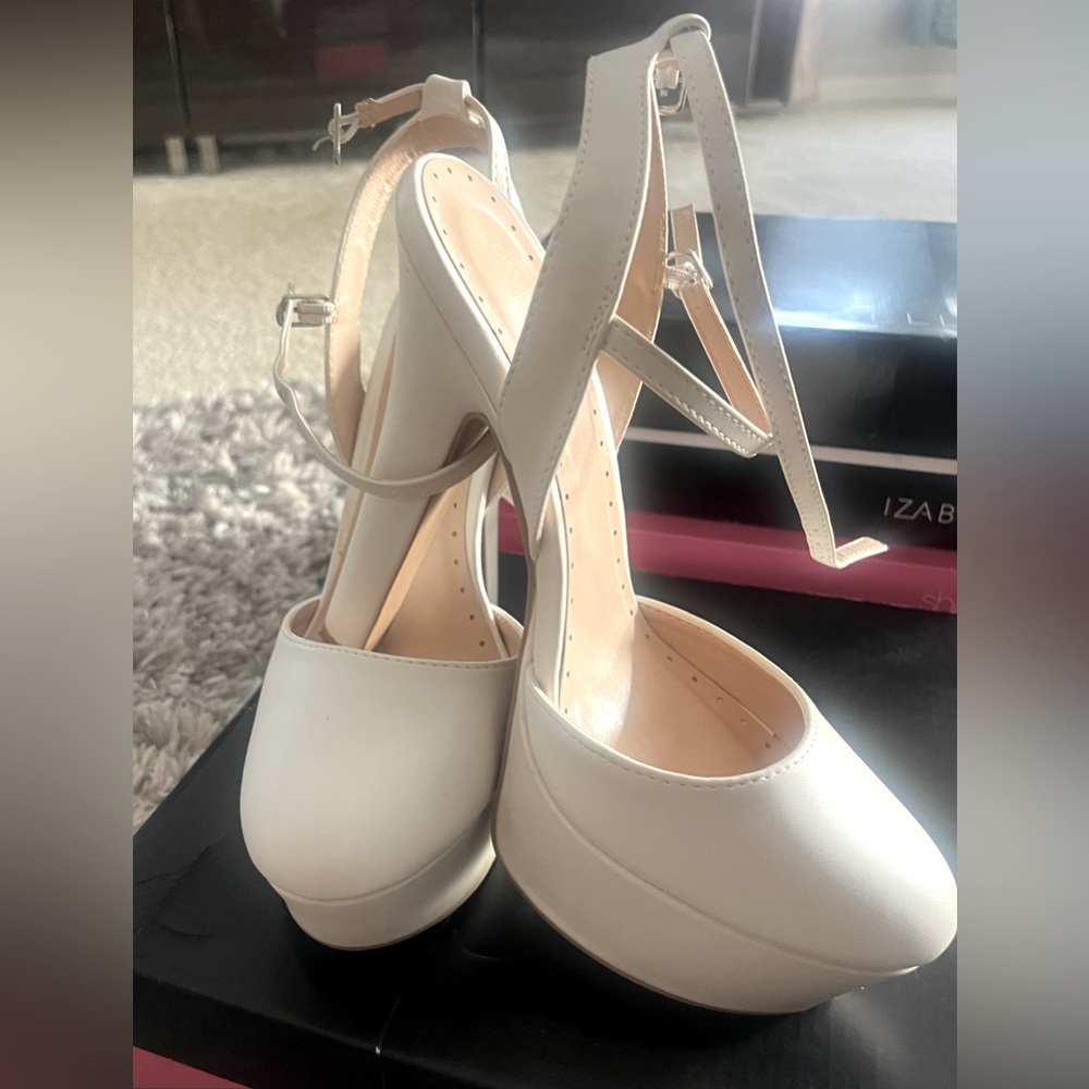 Charlotte Russe platform heels in the perfect white.